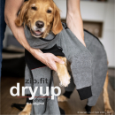Hundebademantel mit Beinen Dryup Body Zip.Fit GRAU