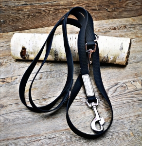 Führleine Soft PVC Hundeleine 20mm Schwarz 3 m
