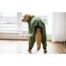 Hundebademantel mit Beinen Dryup Body Zip.Fit MOOSGRÜN