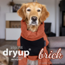 Hundebademantel mit Beinen Dryup Body Zip.Fit BRICK