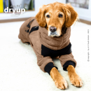 Hundebademantel mit Beinen Dryup Body Zip.Fit COFFEE