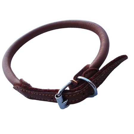 Elchleder - Halsband | Hundehalsband weich| echte Sattlerhandnaht  35 cm