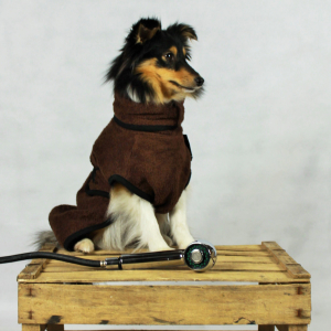 Hundebademantel Dryup Cape MINI braun 40 cm