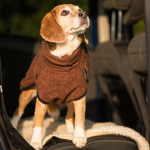 Hundebademantel Dryup Cape MINI braun 40 cm